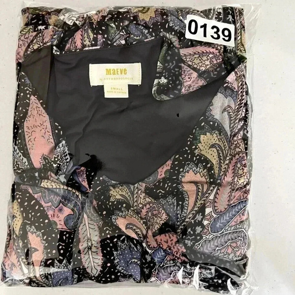 MAEVE Anthropologie Leslie Paisley Faux Wrap Midi Dress Size Sm Boho Western - Picture 10 of 10